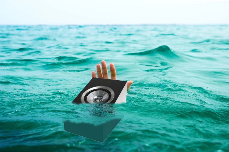 Atmos speaker under water