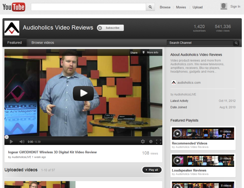 Audioholics+YouTube+Channel