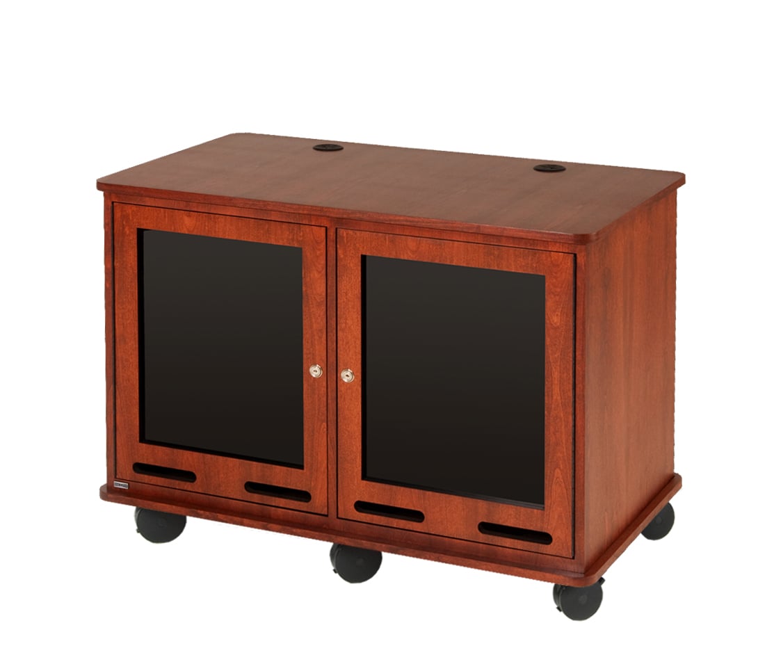 Da-Lite+Debuts+Dual+14+Space+Equipment+Rack+Cart