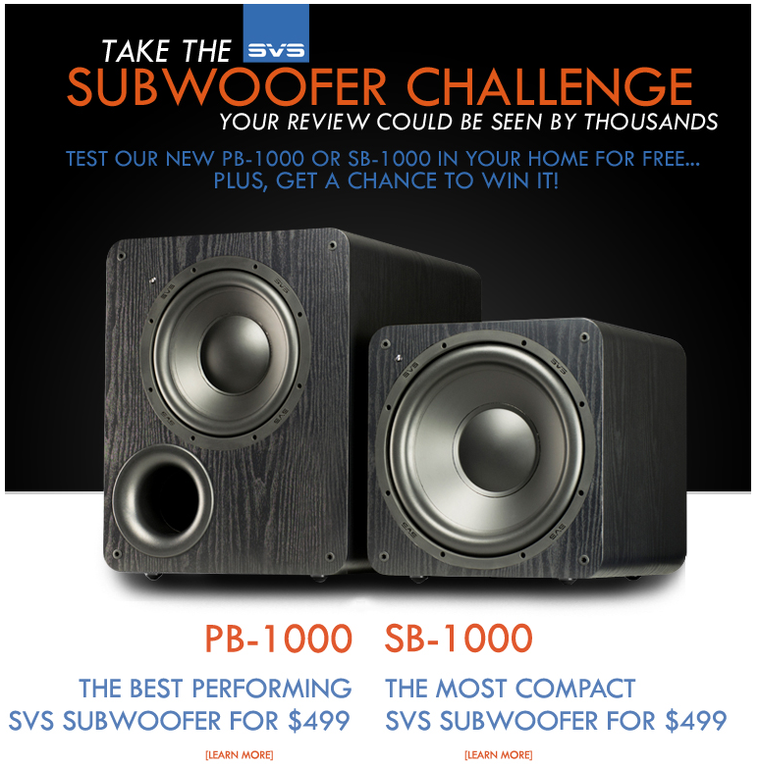 SVS and Audioholics Partner to Let YOU Review (and WIN) a 1000 Series Subwoofer!
