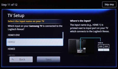setup inputs HDMI