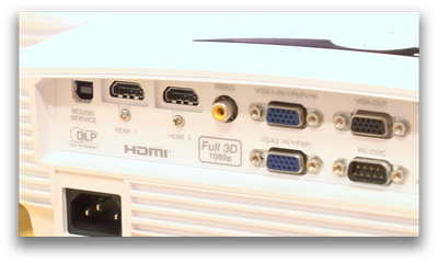 Optoma HD25 back panel