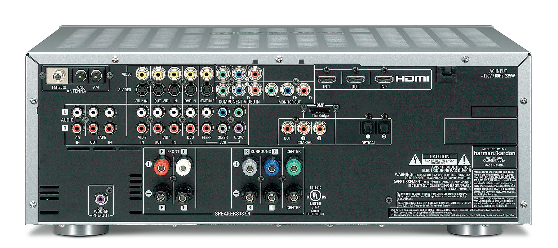 AVR-146 back panel