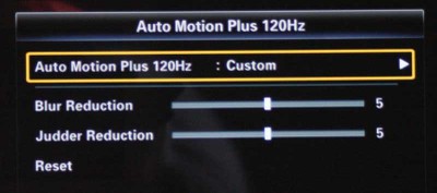 menu - Auto Motion Plus