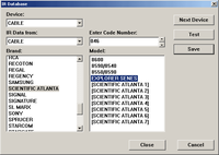 MX-700 Software IR database