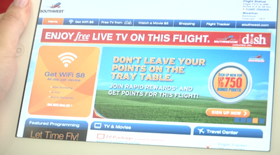 DISH Free in-flight TV