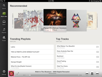 Spotify iPad screenshot