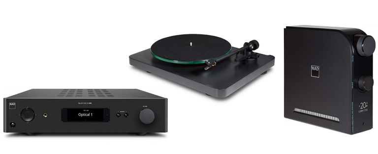 C 658 Streaming DAC, D 3045 Amplifier/DAC, C 588 Belt-drive turntable