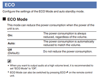 Eco Mode AVR