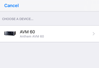 ARC Mobile with AVM 60 selected