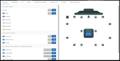 HTP speaker config menu