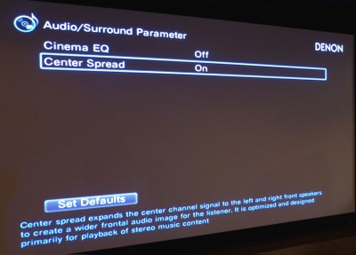 Dolby Surround Center Spread