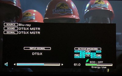 DTS:X 7.2.4 playing Jurassic Park