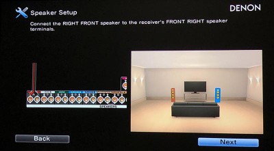 Denon shows you how to connect speaker terminals and which terminals to connect to