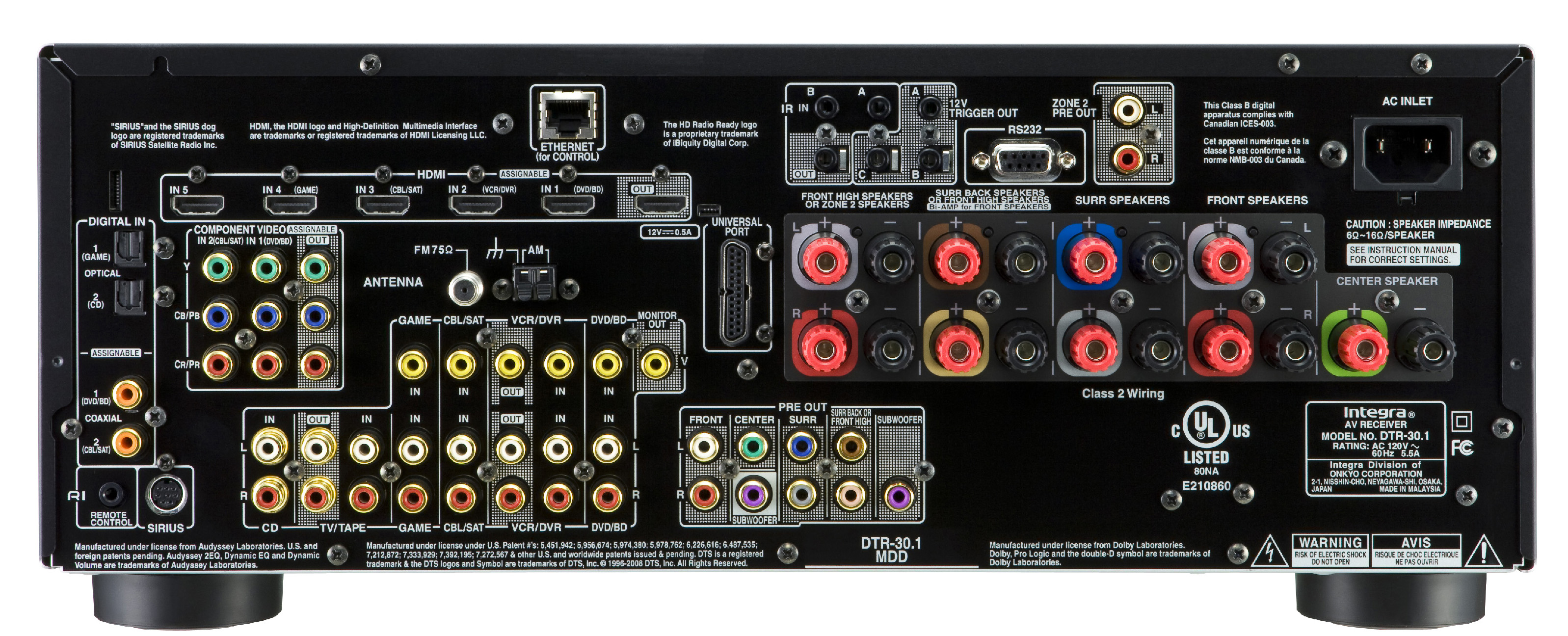 Integra DTR30.1 and DTR20.1 Midline Custom Installer Receivers