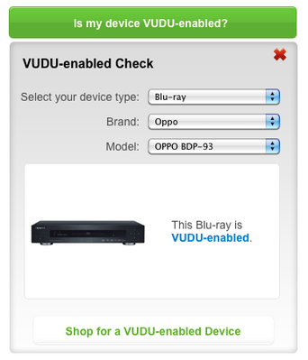 VUDU enabled