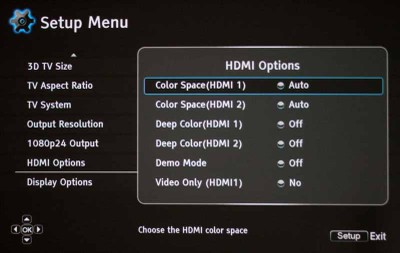 HDMI options