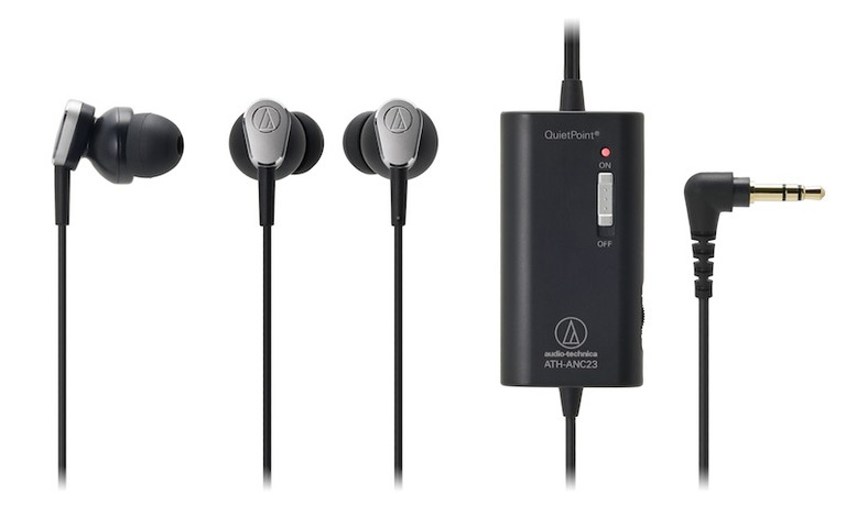 Audio-Technica ATH-ANC23 QuietPoint Active Noise-Cancelling In-Ear Headphones