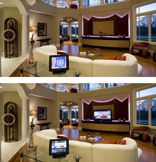 LED Accent Lighting Gone Wild in Multi-purpose Theater Room