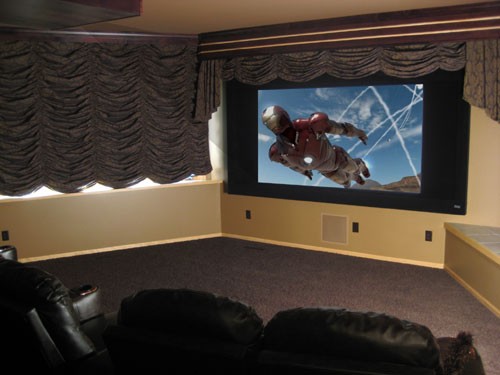 Oddly Shaped Room Just Right for Home Theater