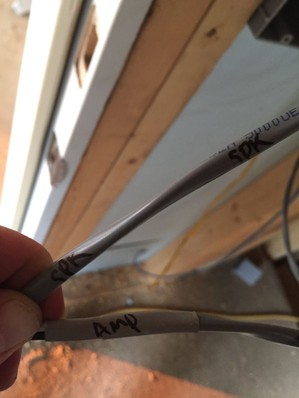 label wires when pre-wiring a home