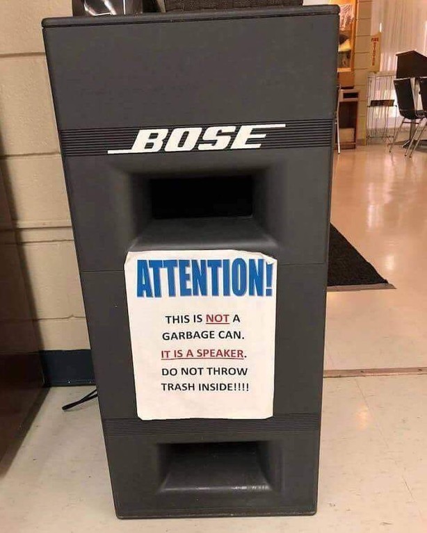 Bose: Speaker or Garbage Can?