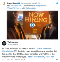 Anson Mount Hiring Tweet