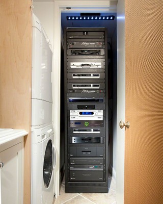 AV rack closet