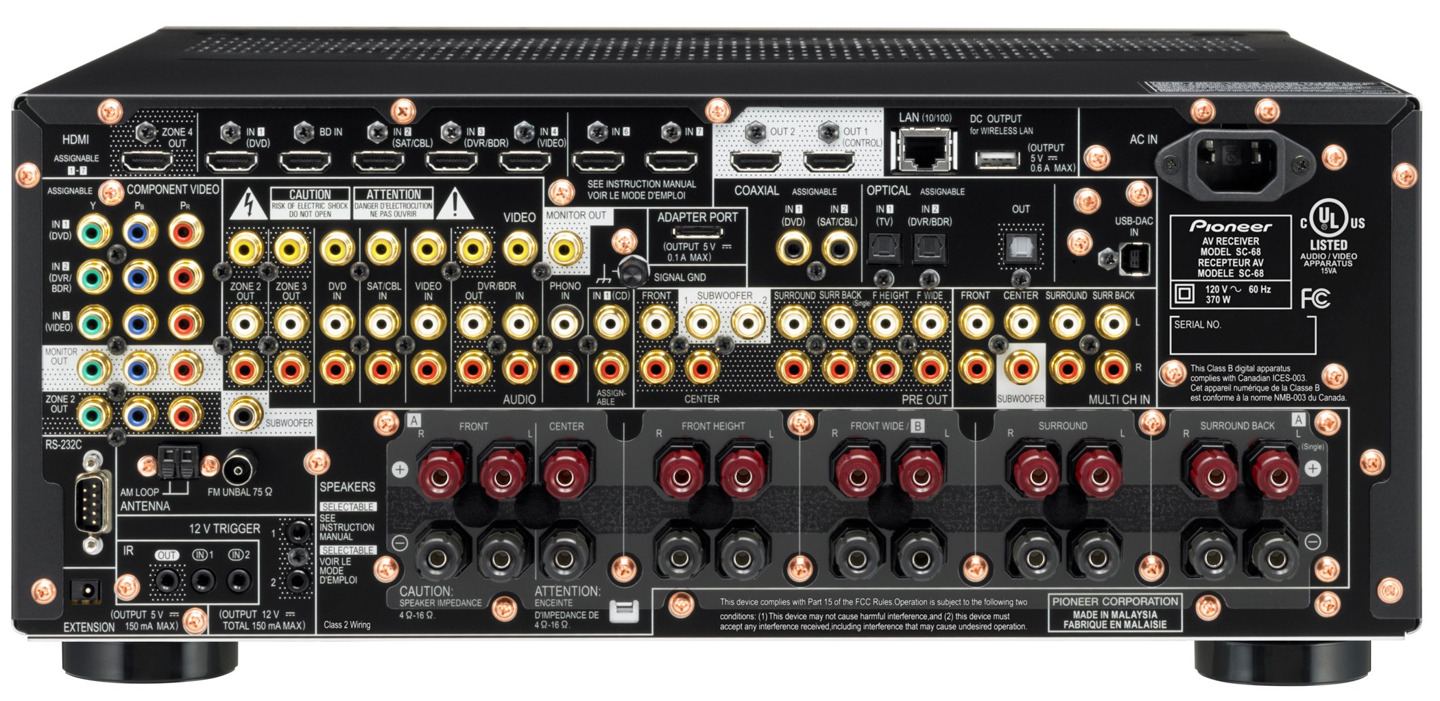 Connecting 4-ohm Speakers to an 8-ohm Receiver | Audioholics 4 channel amp 2 ohm wiring diagram 