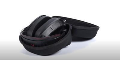 Dan Clark Audio Stealth folded in case