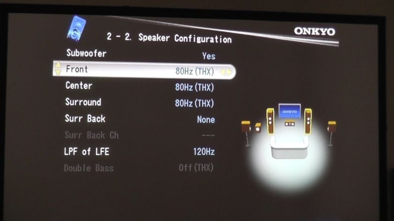 onkyo subwoofer setup