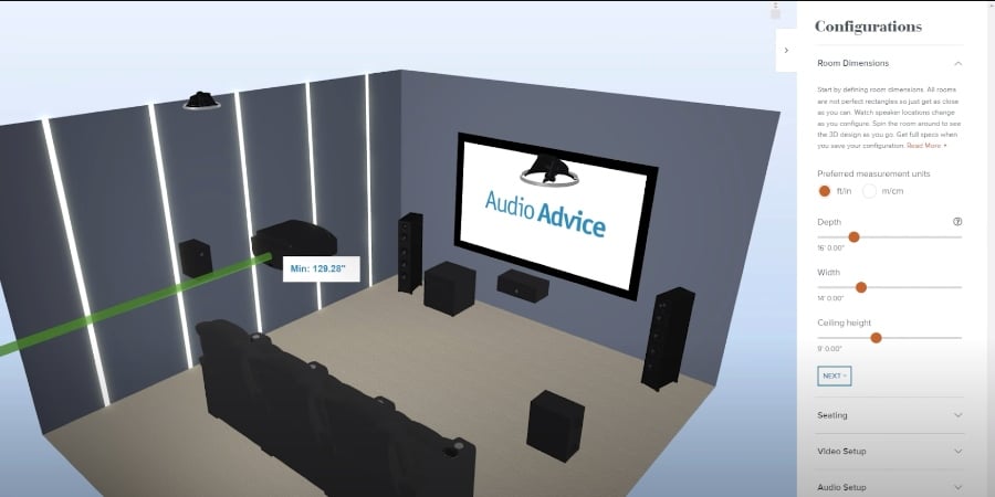 Audio Advice Home Theater Designer Tool