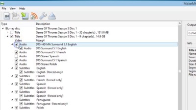 MakeMKV HD Audio
