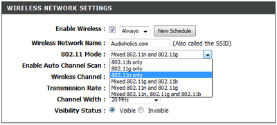 wireless protocal g/n