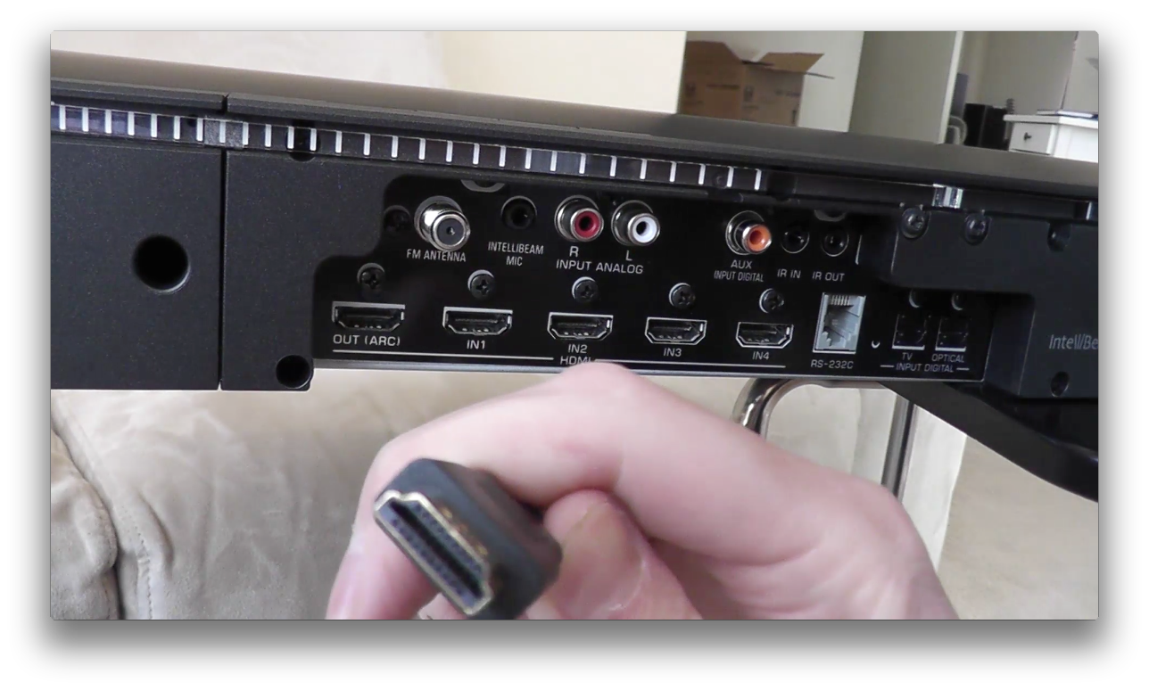 connect microphone to sound bar