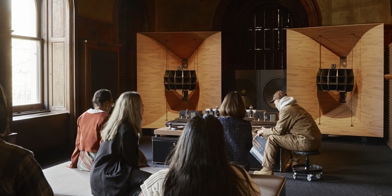 Turnbull with listeners