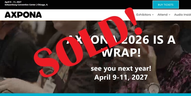 AXPONA SHOW SOLD!