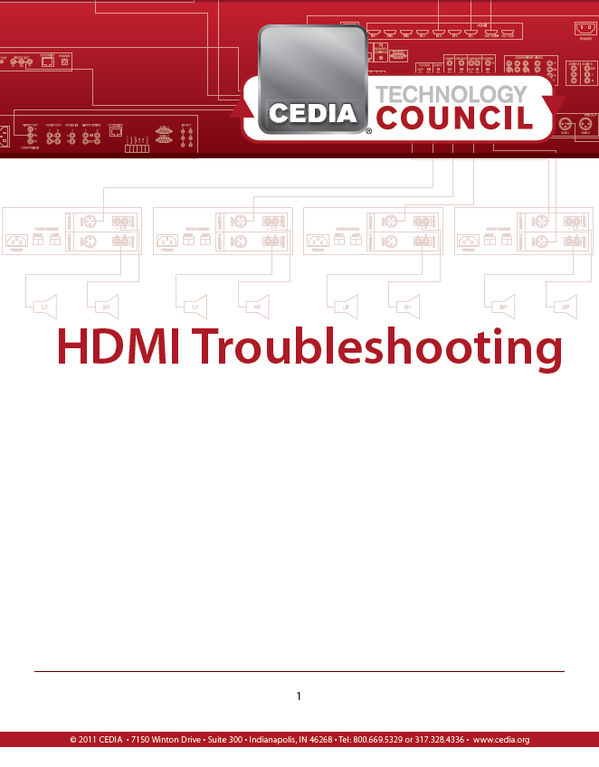 CEDIA HDMI Troubleshooting White Paper