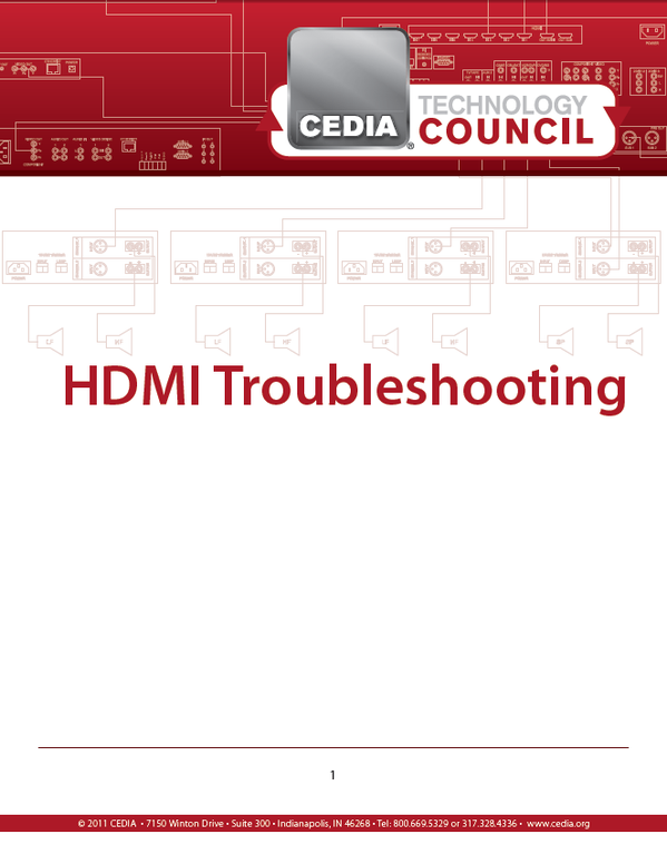 CEDIA HDMI Troubleshooting White Paper Preview