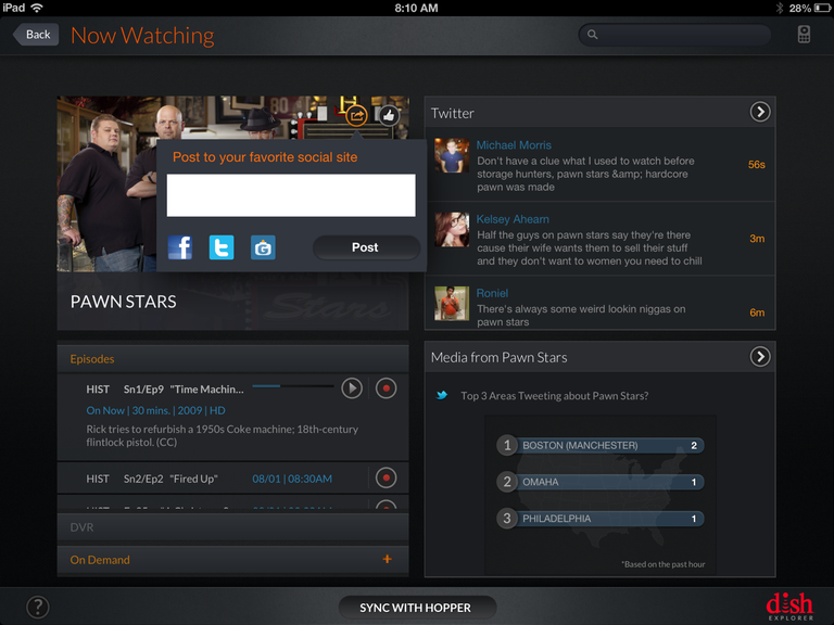 DISH adds GetGlue Social Media API