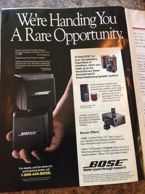 Bose trade-in ad 1990