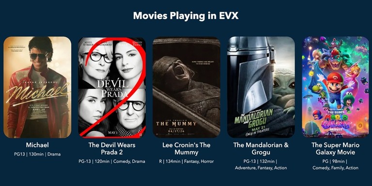 Movies in EVX