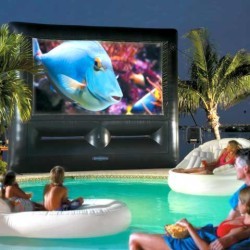 Inflatable Big Screen for the Ultimate Pool Party