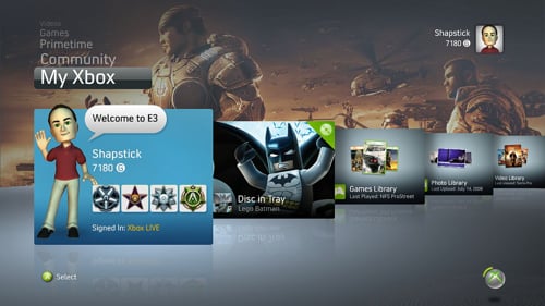 New Xbox Live Interface Imminent