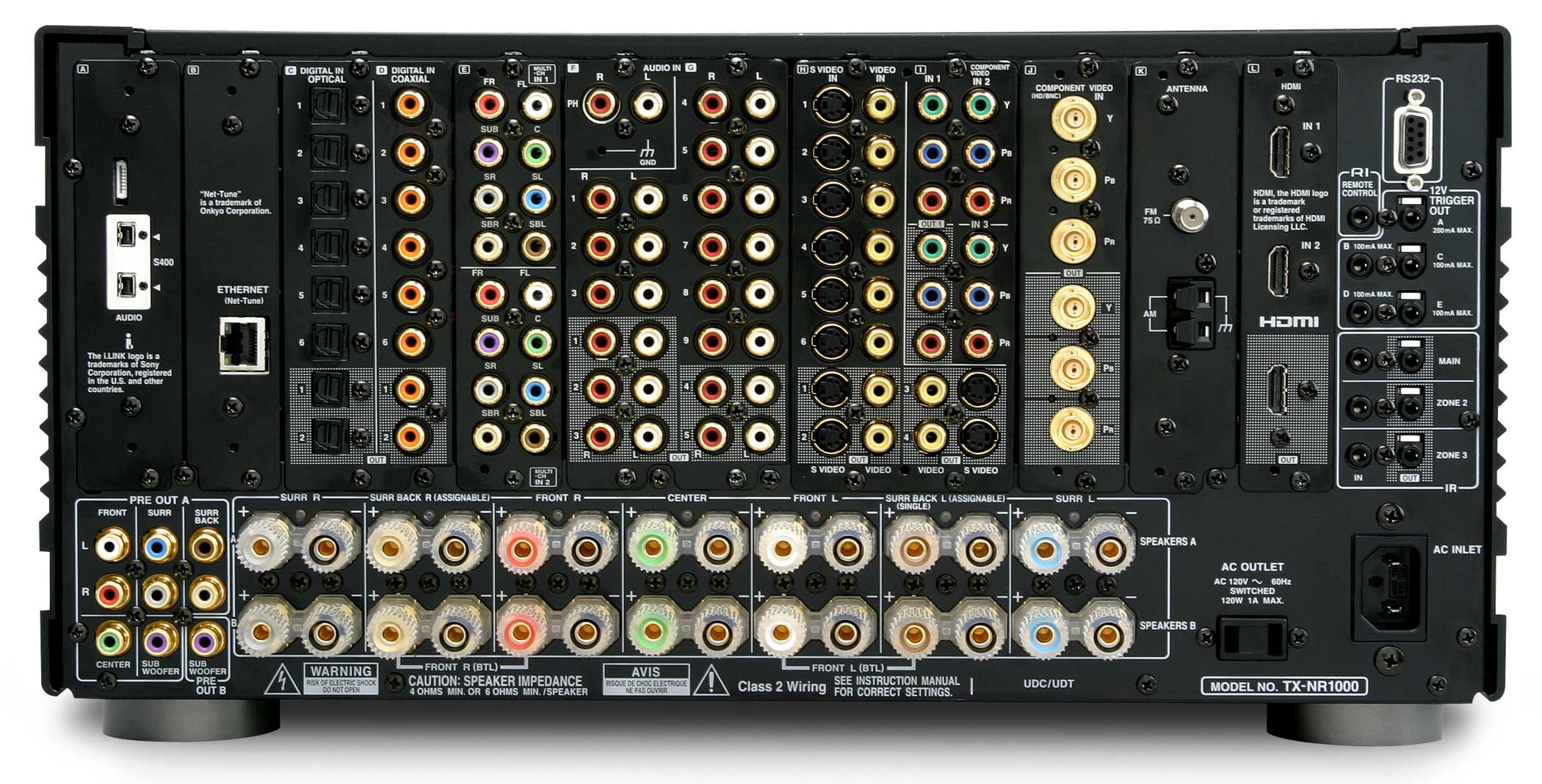 Onkyo TXNR1000 THX Ultra2 CardBased Receiver Audioholics