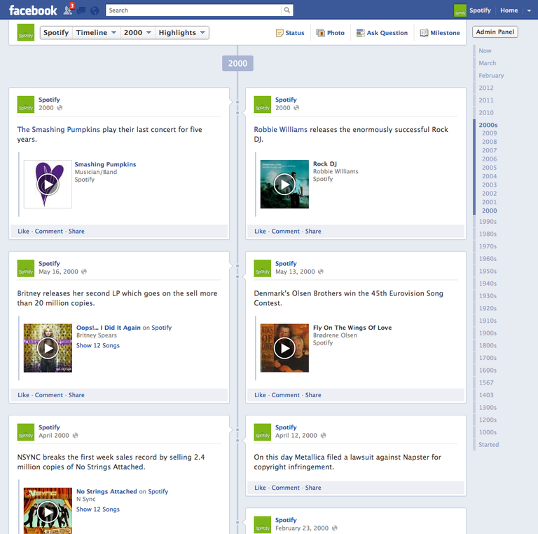 The Spotify Timeline - A History of Music