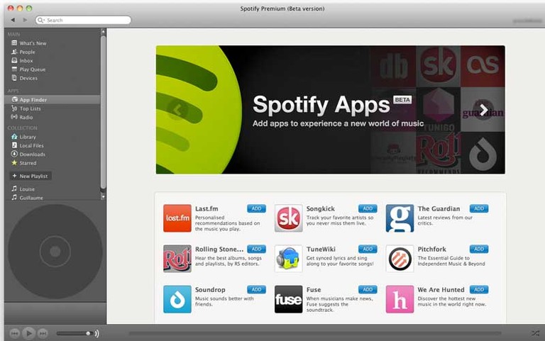 Spotify Platform with AppFinder