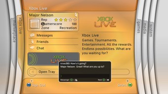 Xbox 360 Dashboard Update to Include Instant Messaging