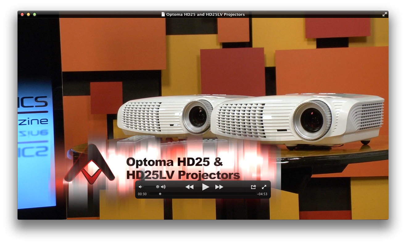 Optoma HD25-LV HD 1080p DLP 3D Home Theater Projector for Sale in