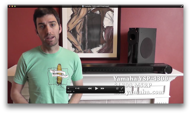 Yamaha YSP-4300 Sound Bar Video